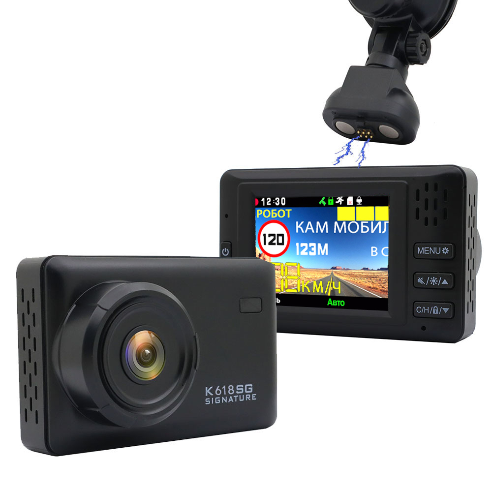 2.4" FHD 1080P K618SG GPS Radar DVR