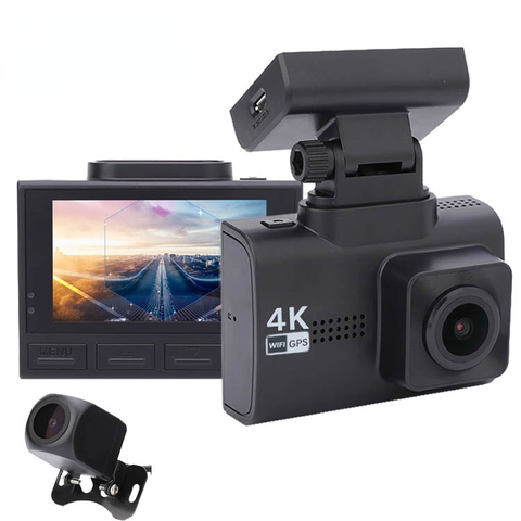 2.45" 4K Dual WiFi GPS Night DVR