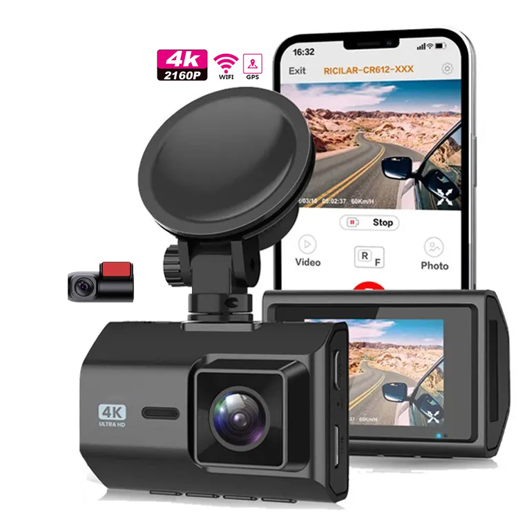 2-CH WiFi GPS 4K+1080P Night DVR