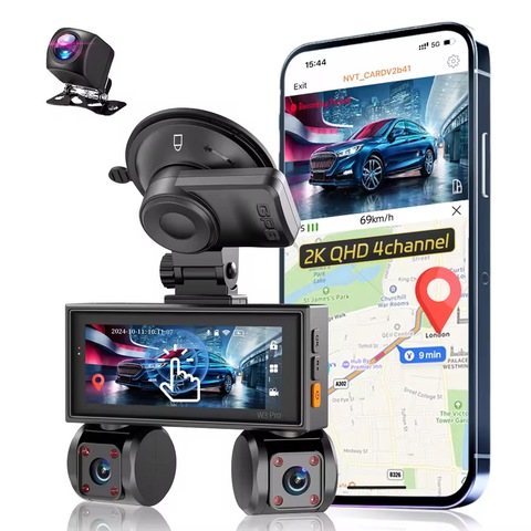2K WiFi GPS 3.16" 4-CH Night Loop DVR