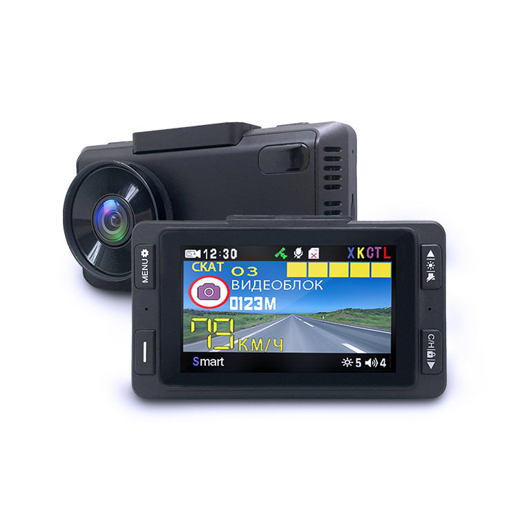 3-in-1 1080P Radar GPS 1-Yr DVR