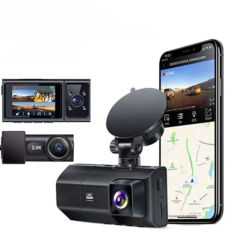 4K+2K+1080P IPS Mini Triple WiFi DVR