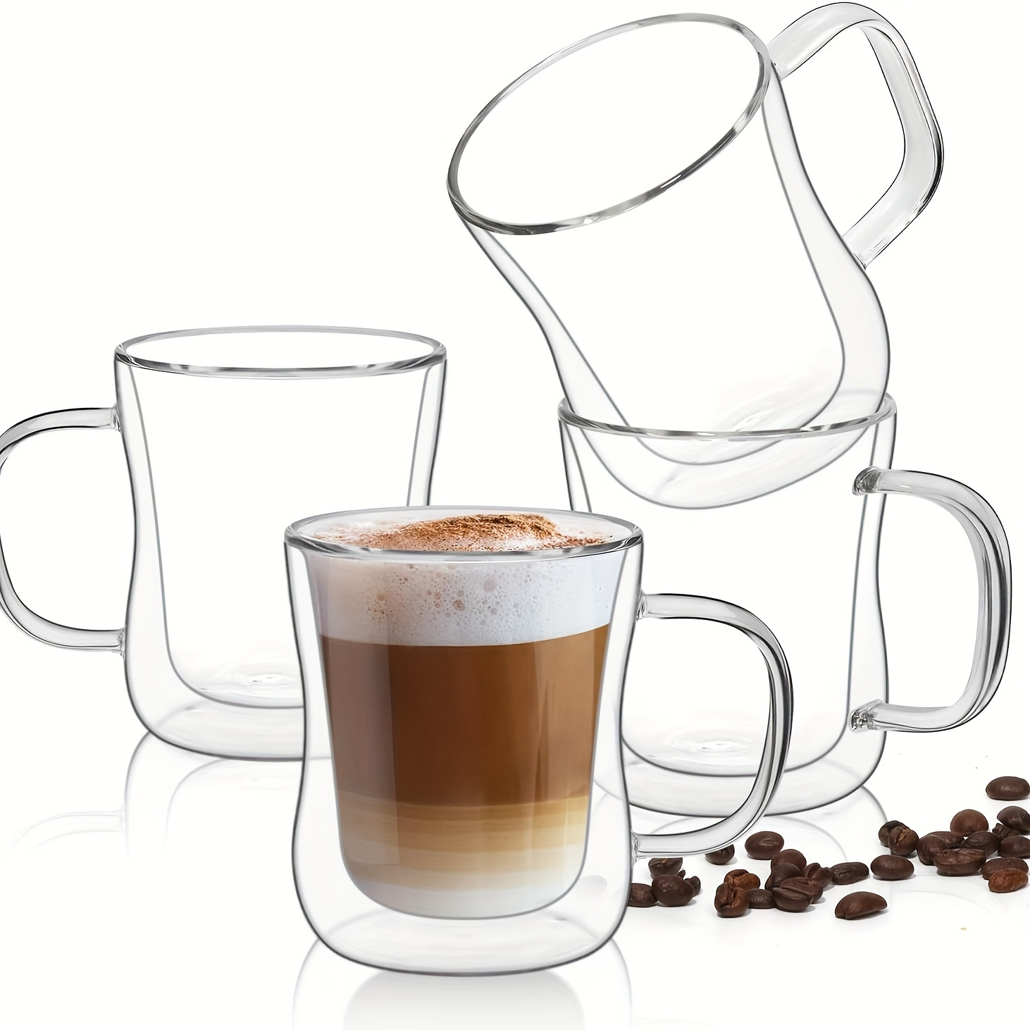 Double-Walled Borosilicate Glass Coffee Mugs