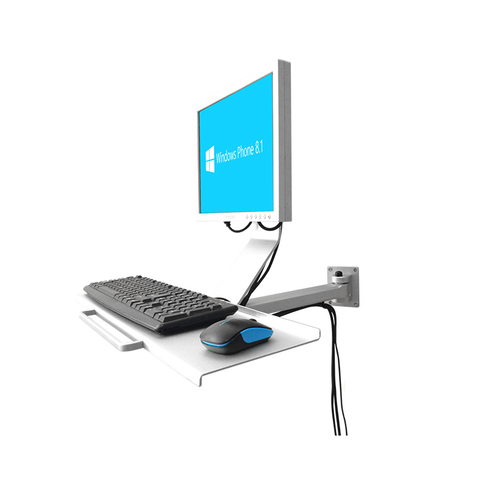 Aluminum Monitor Arm w/ Keyboard Tray