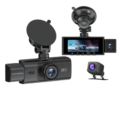 3-Lens 2K WiFi GPS Black Box