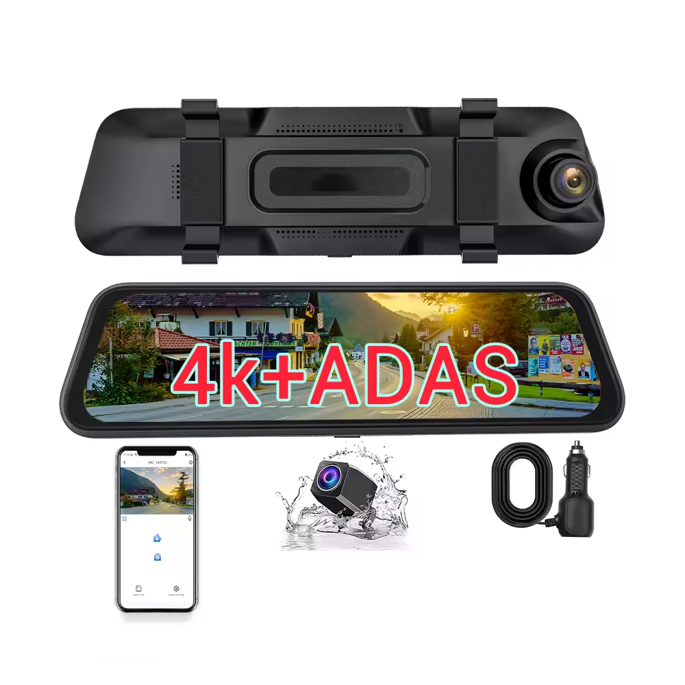 4K+1080P WiFi GPS ADAS Mirror DVR