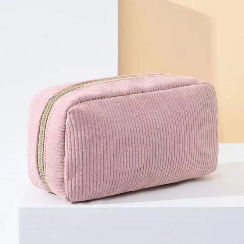 Corduroy Makeup Pouch