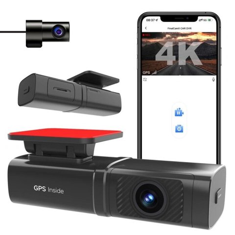4K GPS WiFi No-Screen Dual DVR