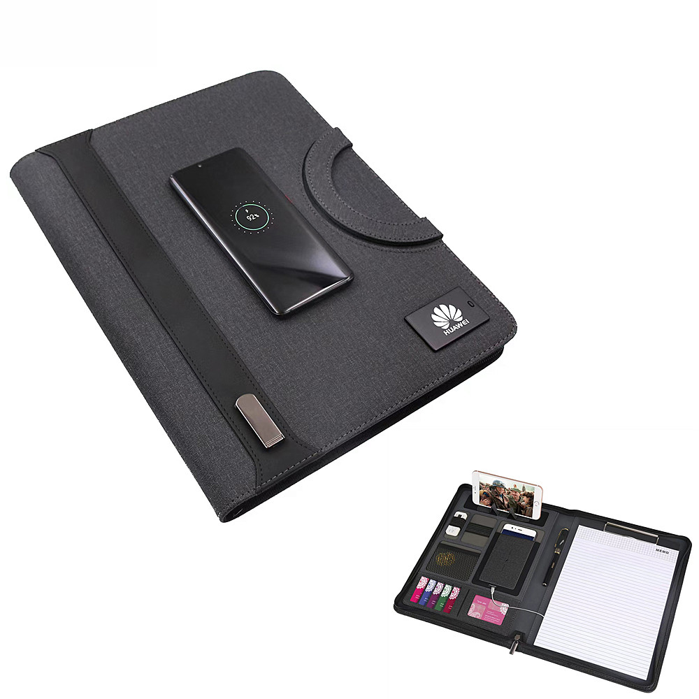 A4 Leather Briefcase with Powerbank