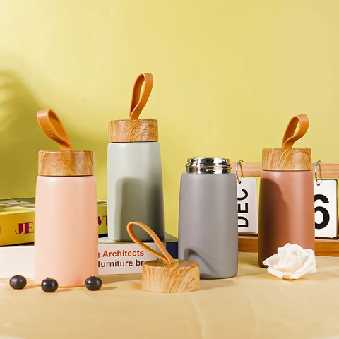 280ml Wood Grain Flask