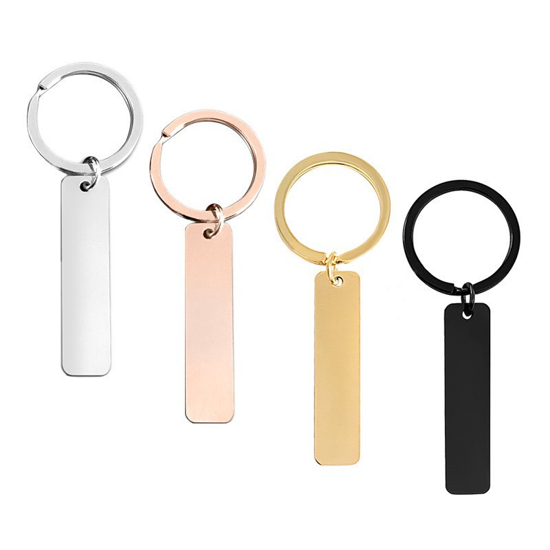 Blanks Strip Bar DIY Stainless Steel Keychain