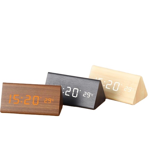 Digital Clock LED Wooden Alarm Clock