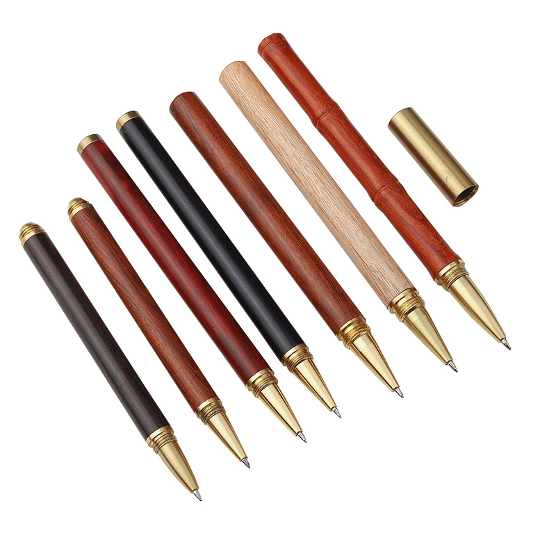 Gold Roller Pen Square Shape Thread Pen Holder
