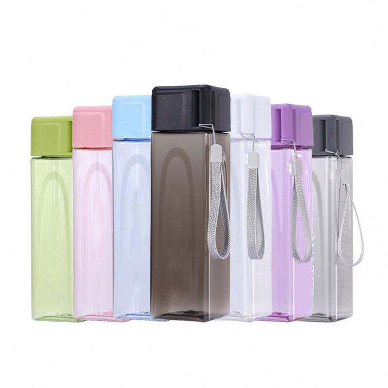 550ml Clear Square Water Bottle