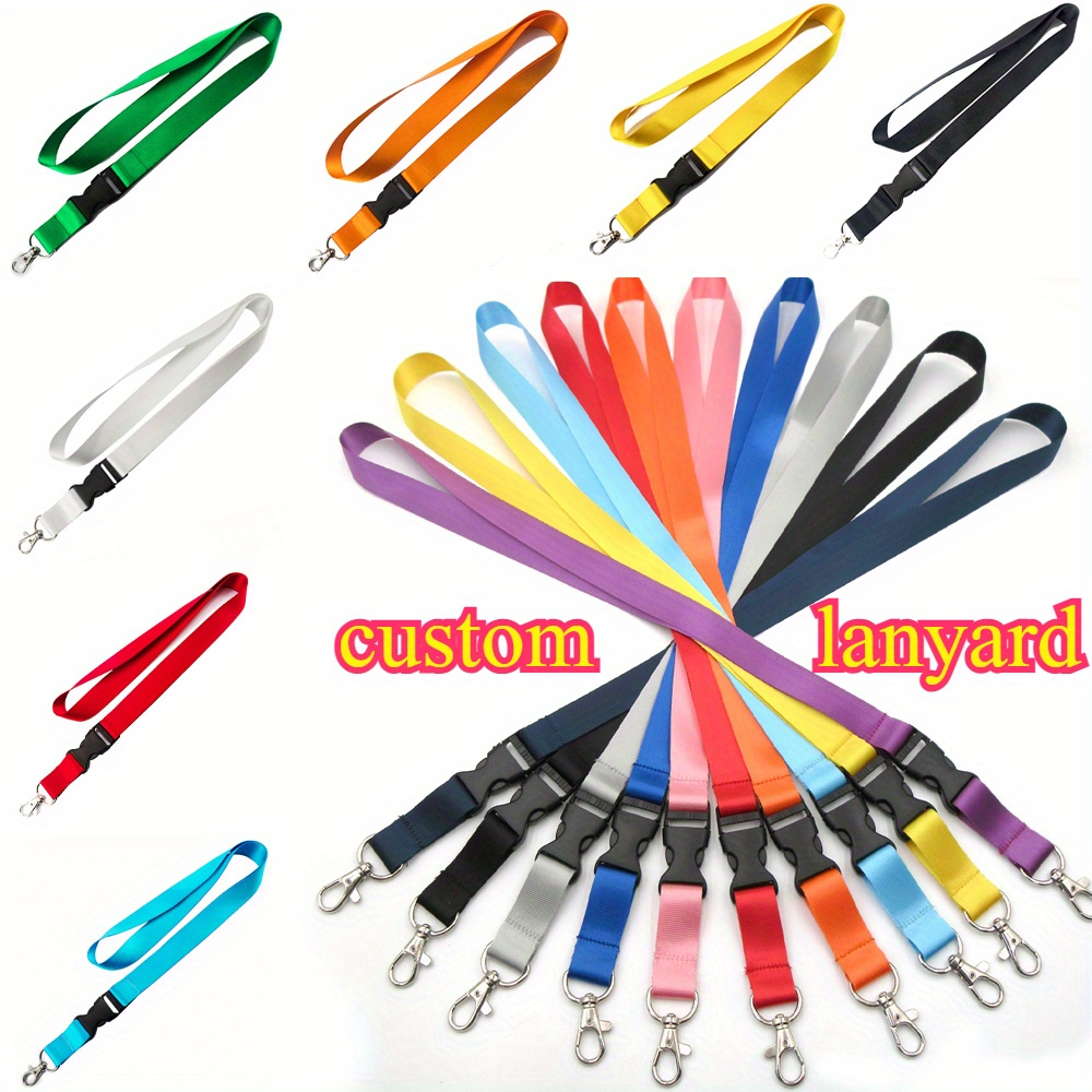 Phone Lanyard Silk Woven Clip Sublimation Keychain