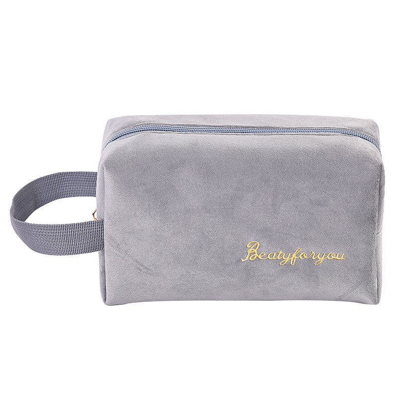 Pink Velvet Makeup Pouch