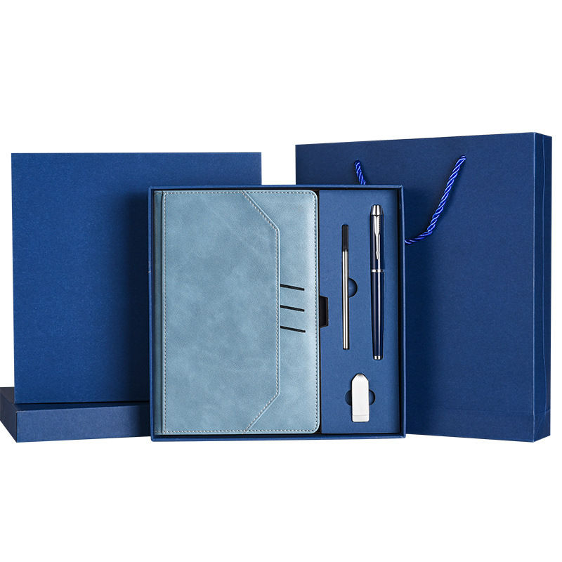Business Box Set A5 Notebook Set With Usb Flash Drive and Pen