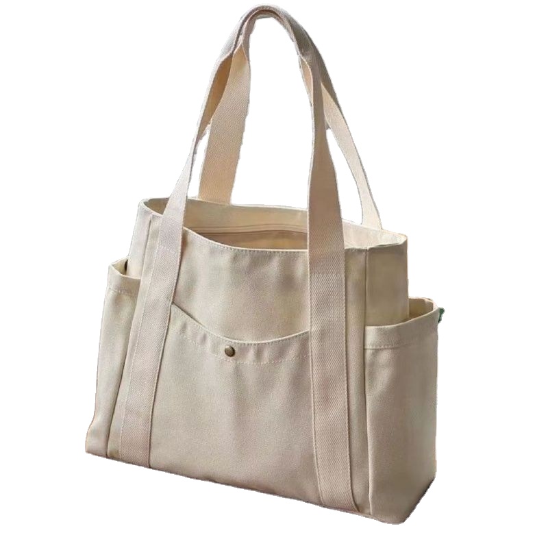 Pocket Canvas Tote Bag