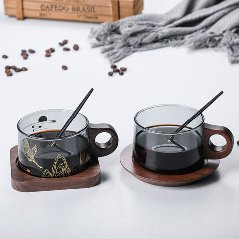 Elegant Retro Nordic Latte Tea Glass Mug