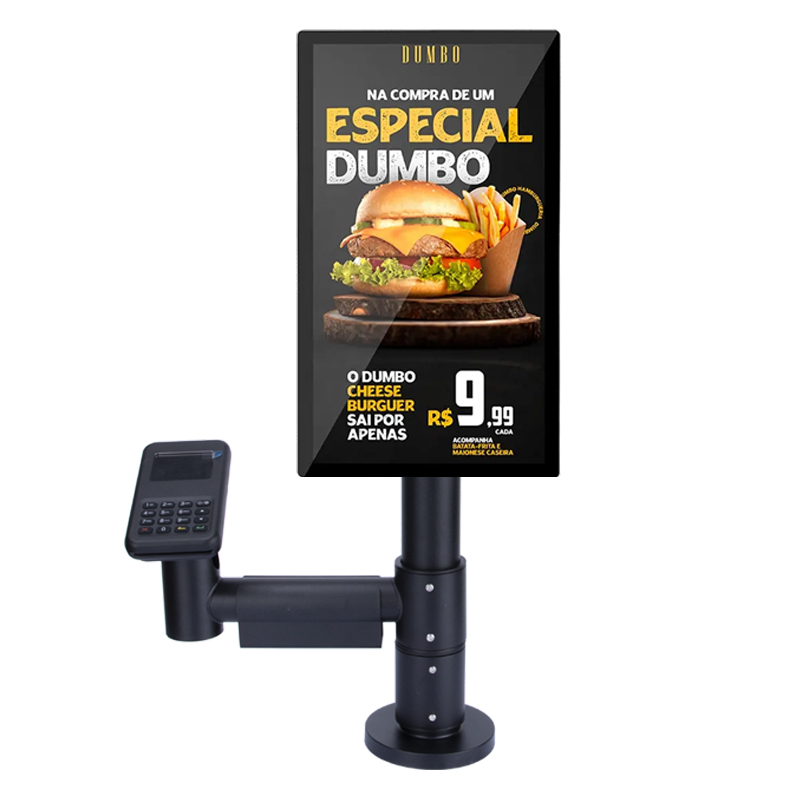Cylinder Dual VESA Cash Register Pole