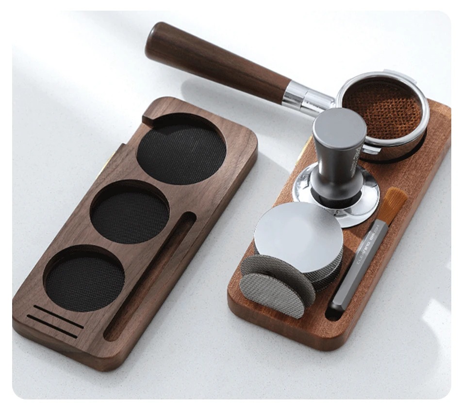 Non-Slip Wooden Coffee Tamper Holder