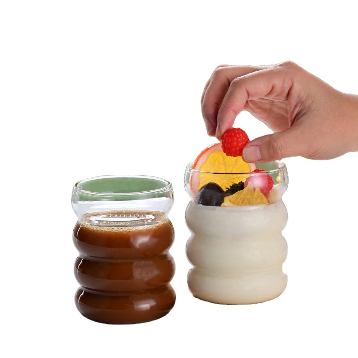 Minimalist Insulated Caterpillar Glass Cup