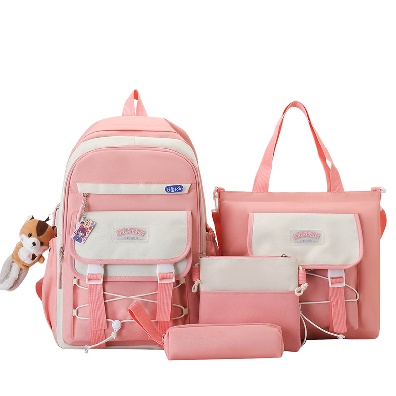 5 Pieces Set Middle School Bag and Pencil case Set