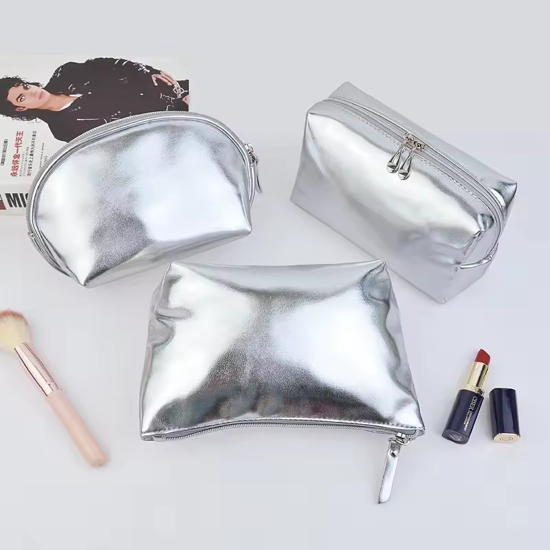 Waterproof Silver Soft Pu Bag