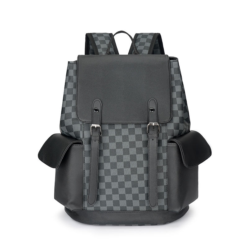 Casual Computer Bag With Checkerboard Pattern