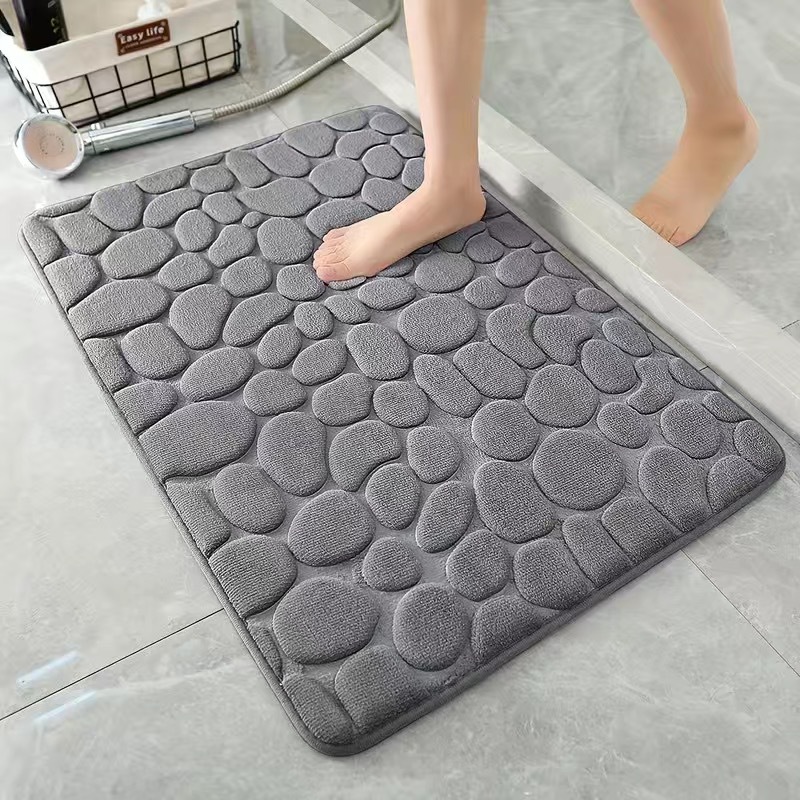 80*50cm Flannel Memory Cotton Toilet Bath Mat