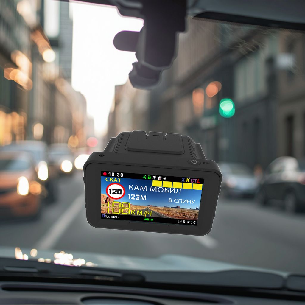 3-in-1 1080P Russian Voice Radar DVR