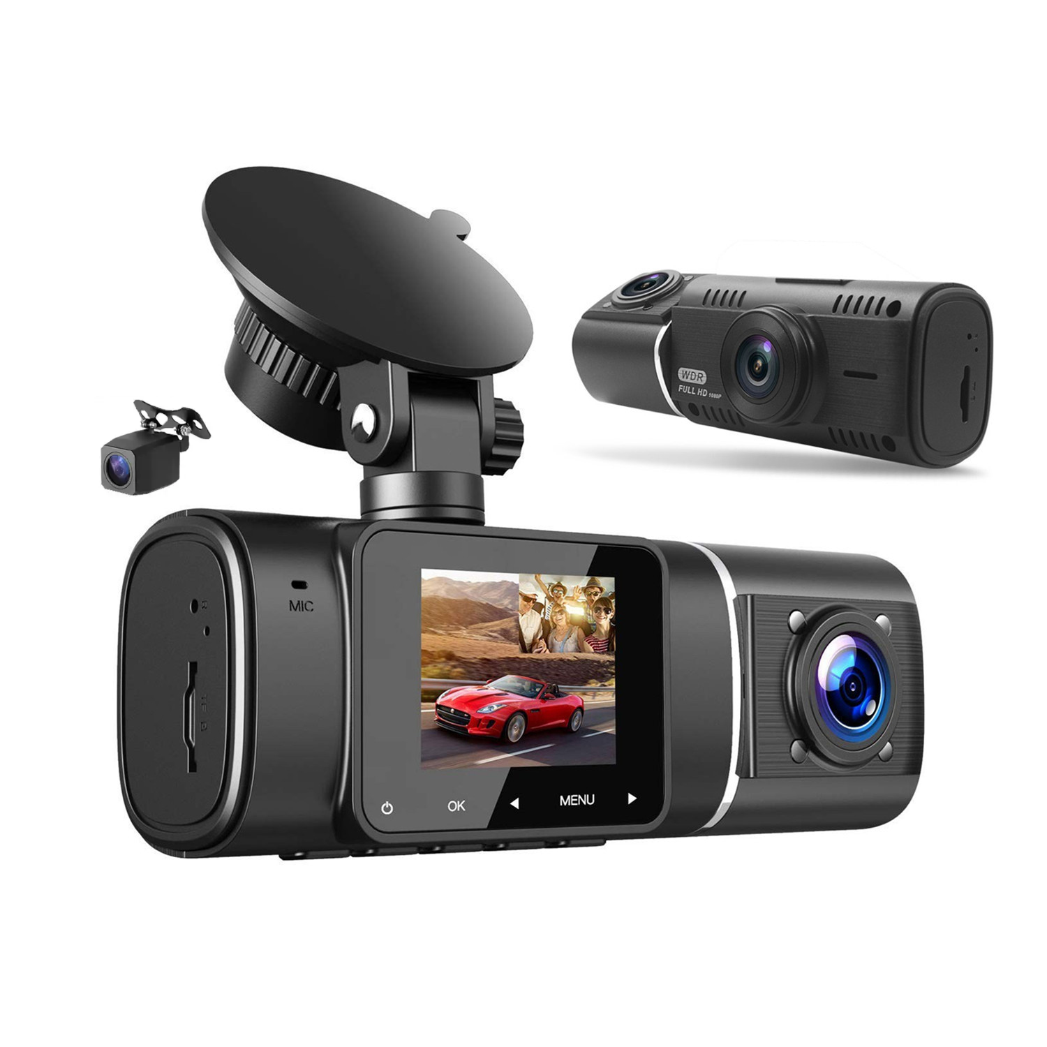 J02 1080P Dual IPS Dash Cam
