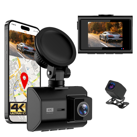 2" 4K Dual WiFi GPS DVR