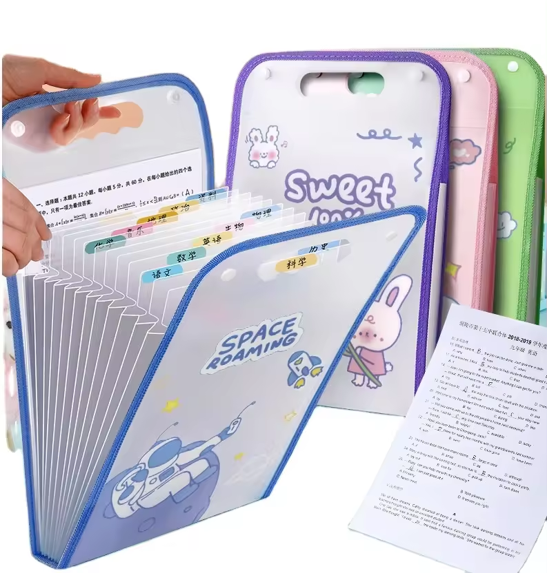 A4 Waterproof PP Plastic File Folder