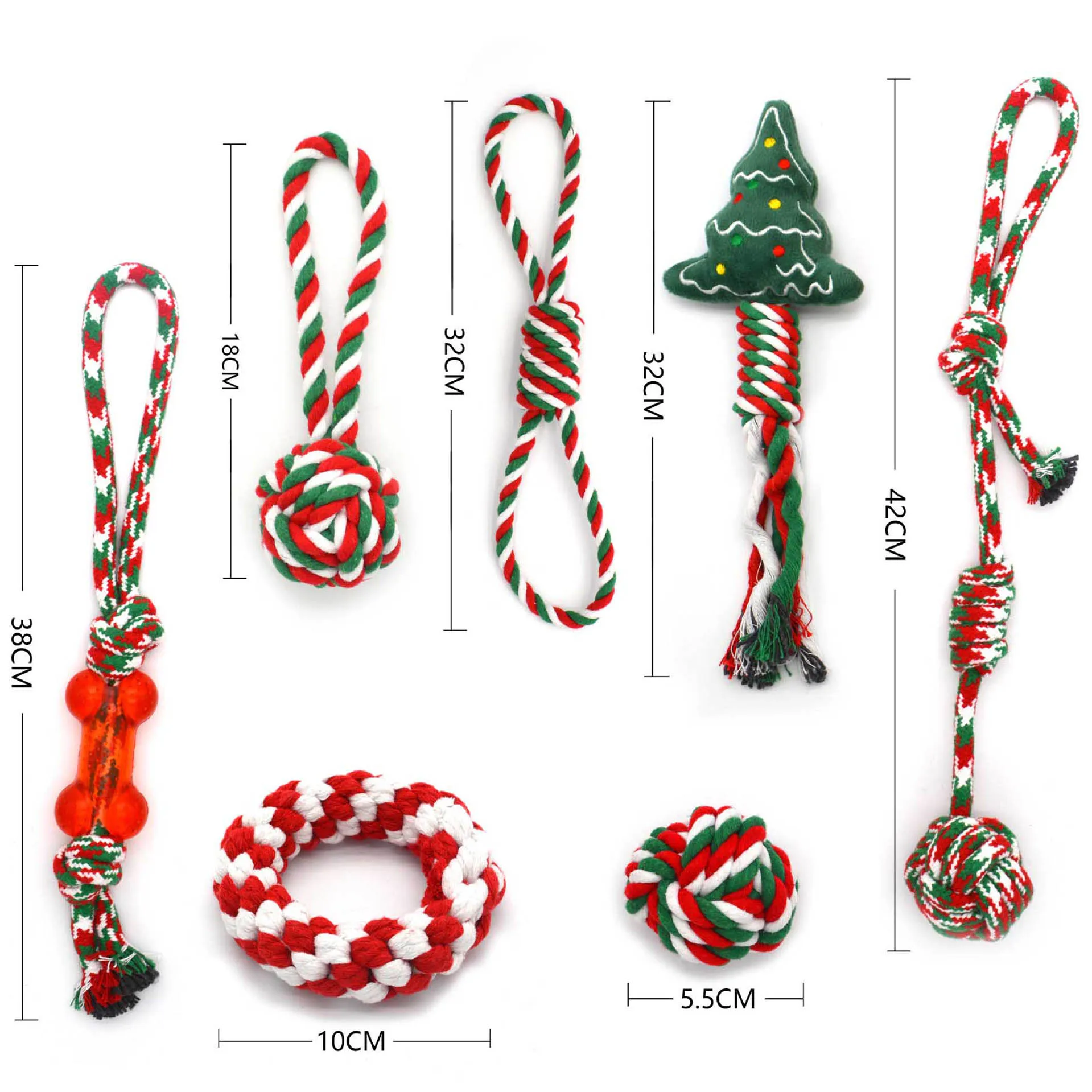 8.7" Christmas Candy Bow Dot Toy