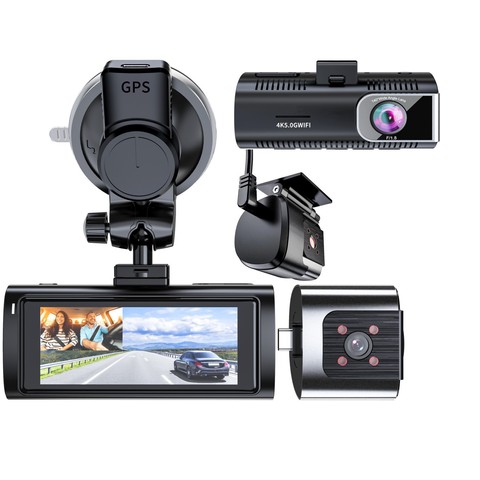 3.16" 5G WiFi 4K Dual GPS Dash Cam