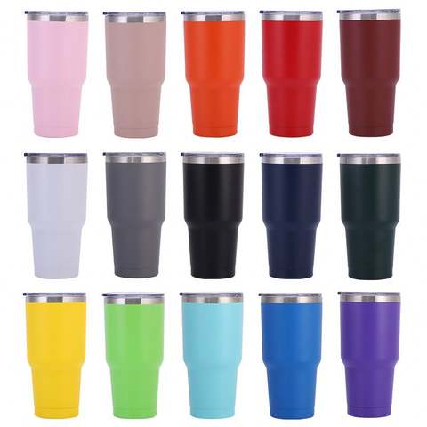 30oz Powder Coated Tumbler