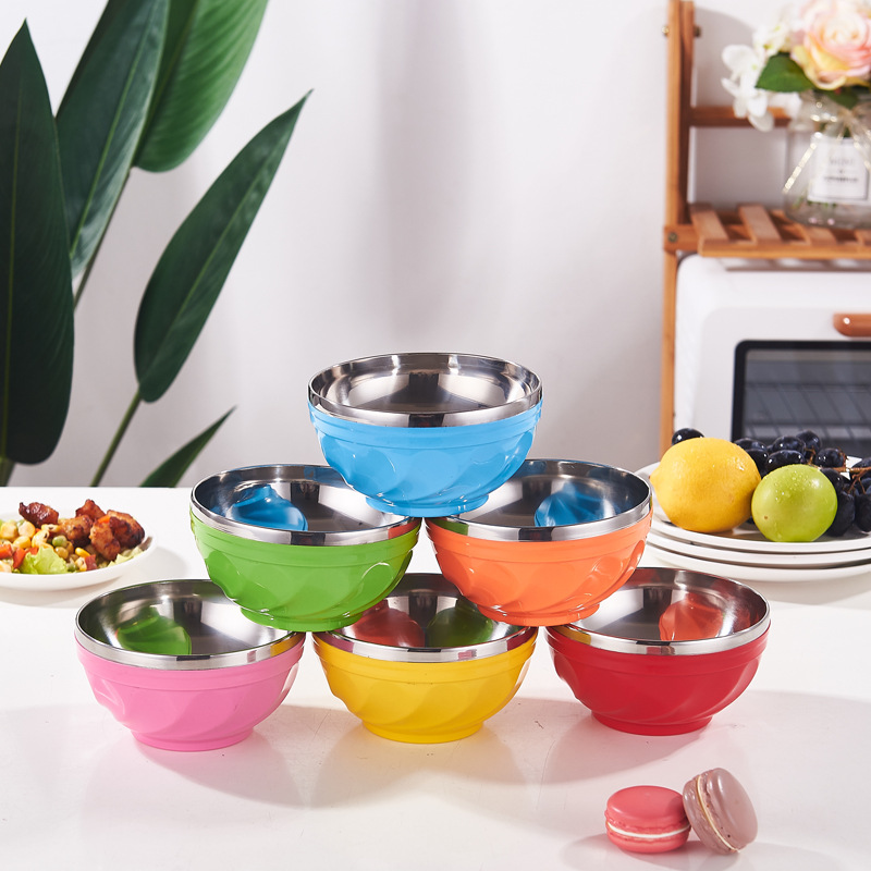 Stainless Steel Double-Walled Rice Bowl
