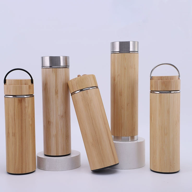 Stainless Steel Insulated Bamboo Thermos