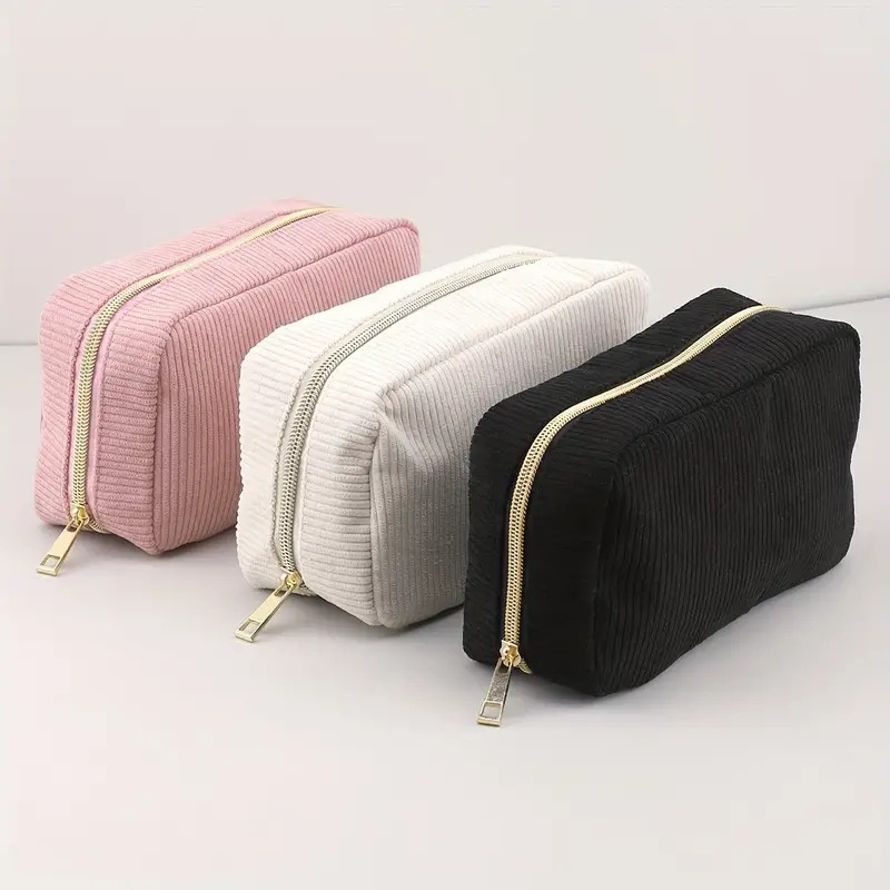Corduroy Makeup Pouch