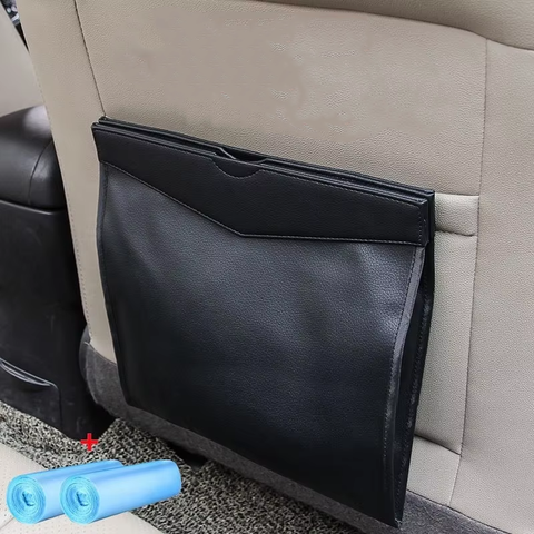 PU Leather Waterproof Car Trash Bin