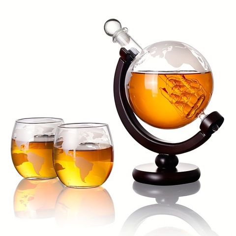 Clear Whiskey Glass Bottle