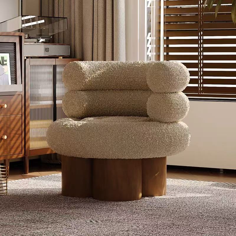 Boucle Swivel Armchair