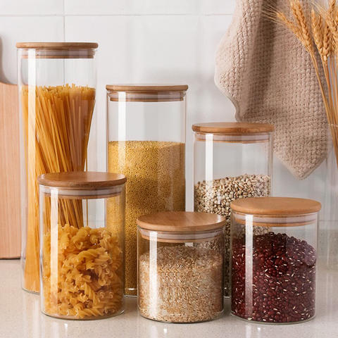 Kitchen Storage Airtight Glass Canisters