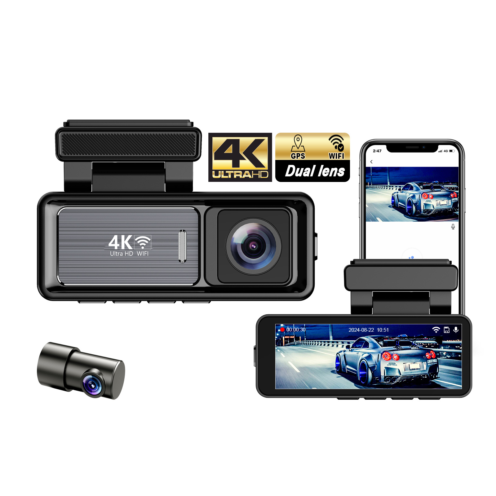 Mini UHD 4K Dual WiFi GPS Cam