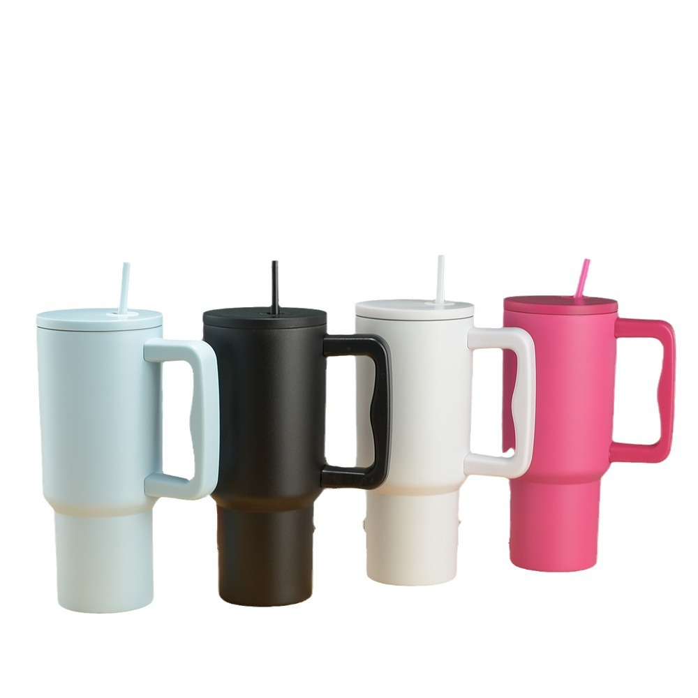 40oz Travel Mug with Straw Handle