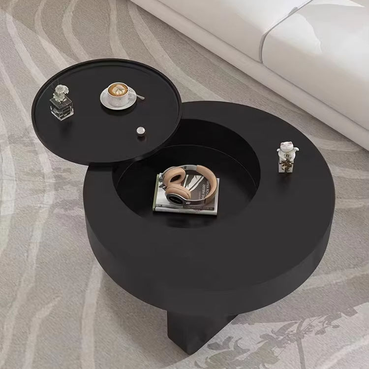 Rotating Black Coffee Table