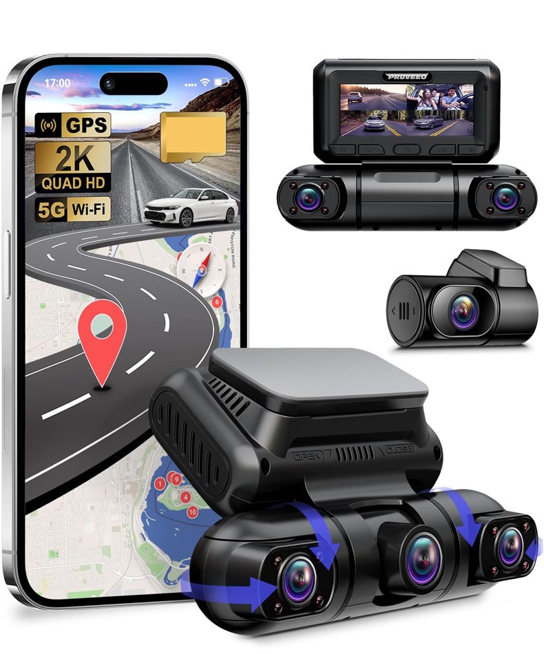 3" 2K 4-CH WiFi GPS 360 degree DVR