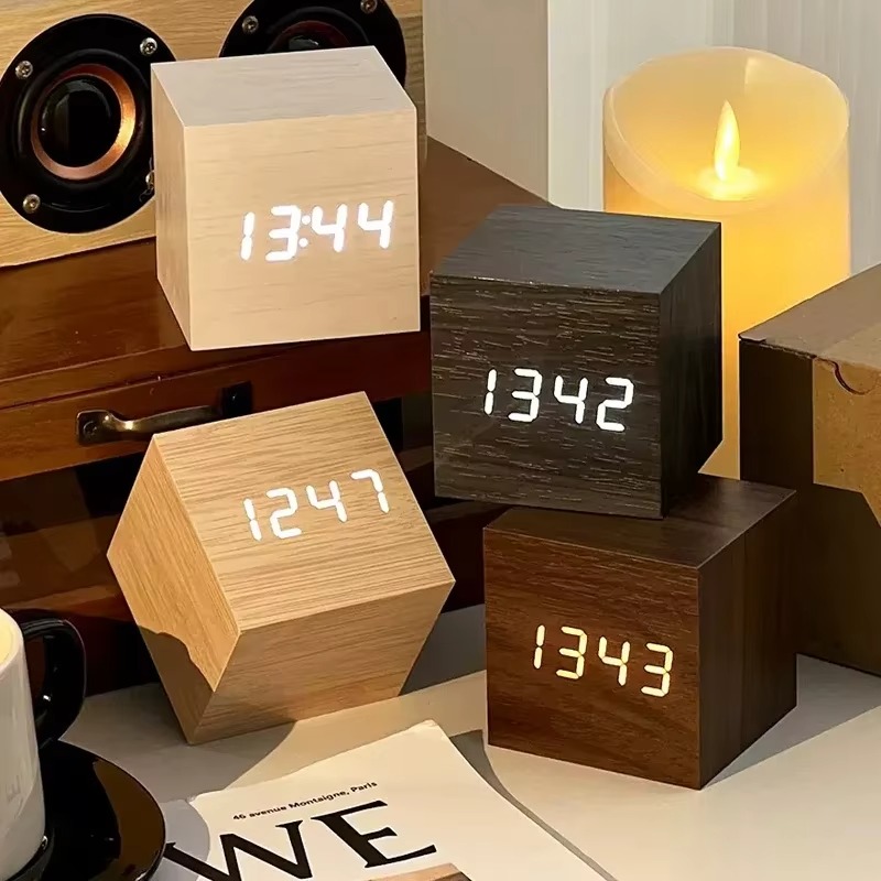 Square Digital LED Alarm Clock