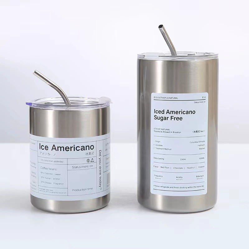 Stainless Steel Water Bottle with Straw